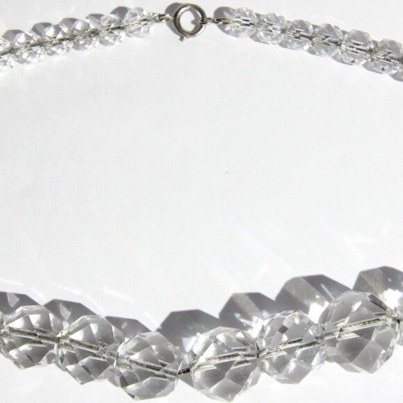 Vintage Art Deco Quartz Crystal Necklace - Picture 4 of 6